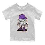 Jordan 4 Canyon Purple Sneaker Match Tees Mischief Emoji Sneaker Tees Jordan 4 Canyon Purple Sneaker Release Tees Kids Shirts