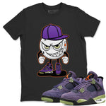 Jordan 4 Canyon Purple Sneaker Match Tees Mischief Emoji Sneaker Tees Jordan 4 Canyon Purple Sneaker Release Tees Unisex Shirts