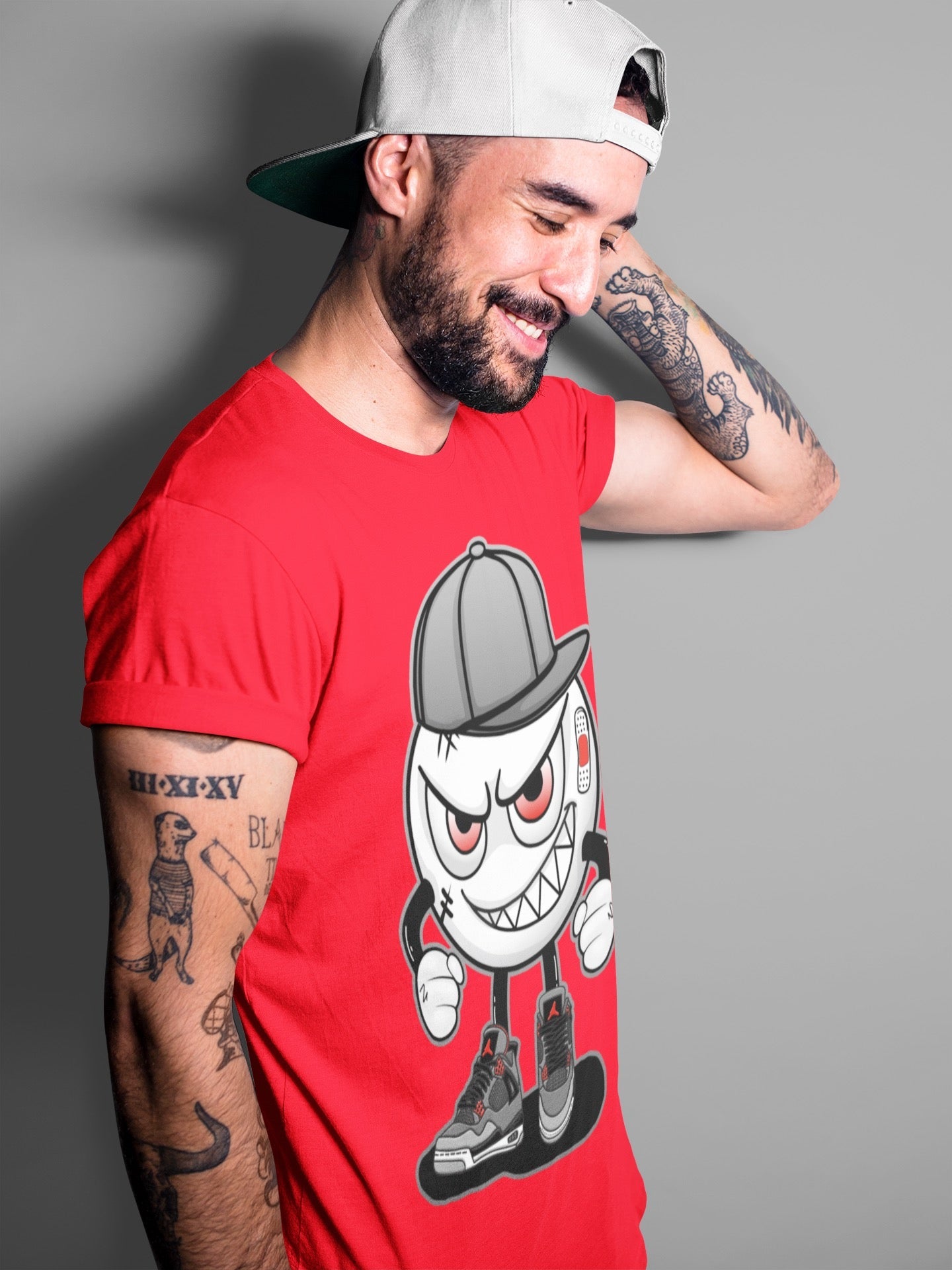 Jordan 4 Infrared Sneaker Match Tees Mischief Emoji Sneaker Tees Jordan 4 Infrared Sneaker Release Tees Unisex Shirts