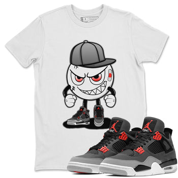Jordan 4 Infrared Sneaker Match Tees Mischief Emoji Sneaker Tees Jordan 4 Infrared Sneaker Release Tees Unisex Shirts