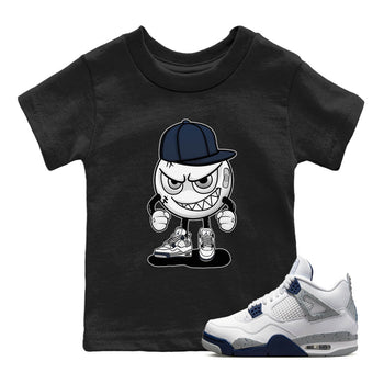 Jordan 4 Midnight Navy Sneaker Match Tees Mischief Emoji Sneaker Tees Jordan 4 Midnight Navy Sneaker Release Tees Kids Shirts