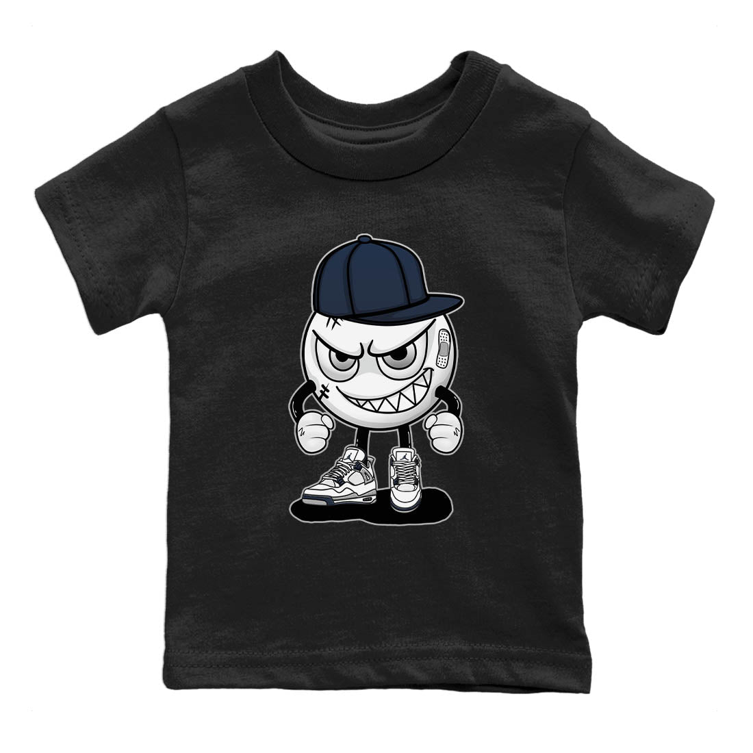 Jordan 4 Midnight Navy Sneaker Match Tees Mischief Emoji Sneaker Tees Jordan 4 Midnight Navy Sneaker Release Tees Kids Shirts