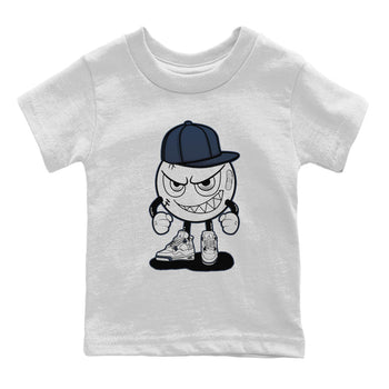 Jordan 4 Midnight Navy Sneaker Match Tees Mischief Emoji Sneaker Tees Jordan 4 Midnight Navy Sneaker Release Tees Kids Shirts