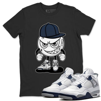 Jordan 4 Midnight Navy Sneaker Match Tees Mischief Emoji Sneaker Tees Jordan 4 Midnight Navy Sneaker Release Tees Unisex Shirts