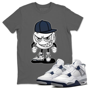 Jordan 4 Midnight Navy Sneaker Match Tees Mischief Emoji Sneaker Tees Jordan 4 Midnight Navy Sneaker Release Tees Unisex Shirts
