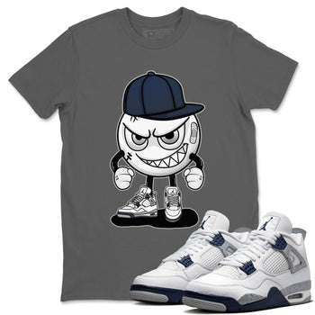 Jordan 4 Midnight Navy Sneaker Match Tees Mischief Emoji Sneaker Tees Jordan 4 Midnight Navy Sneaker Release Tees Unisex Shirts