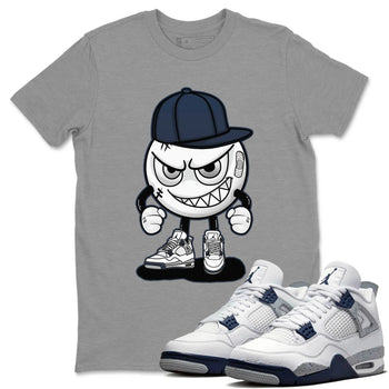 Jordan 4 Midnight Navy Sneaker Match Tees Mischief Emoji Sneaker Tees Jordan 4 Midnight Navy Sneaker Release Tees Unisex Shirts