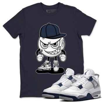 Jordan 4 Midnight Navy Sneaker Match Tees Mischief Emoji Sneaker Tees Jordan 4 Midnight Navy Sneaker Release Tees Unisex Shirts