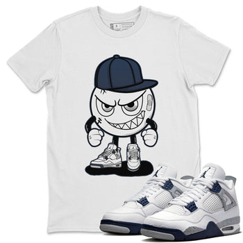 Jordan 4 Midnight Navy Sneaker Match Tees Mischief Emoji Sneaker Tees Jordan 4 Midnight Navy Sneaker Release Tees Unisex Shirts