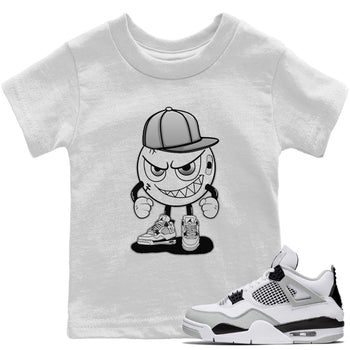 Jordan 4 Military Black Sneaker Match Tees Mischief Emoji Sneaker Tees Jordan 4 Military Black Sneaker Release Tees Kids Shirts