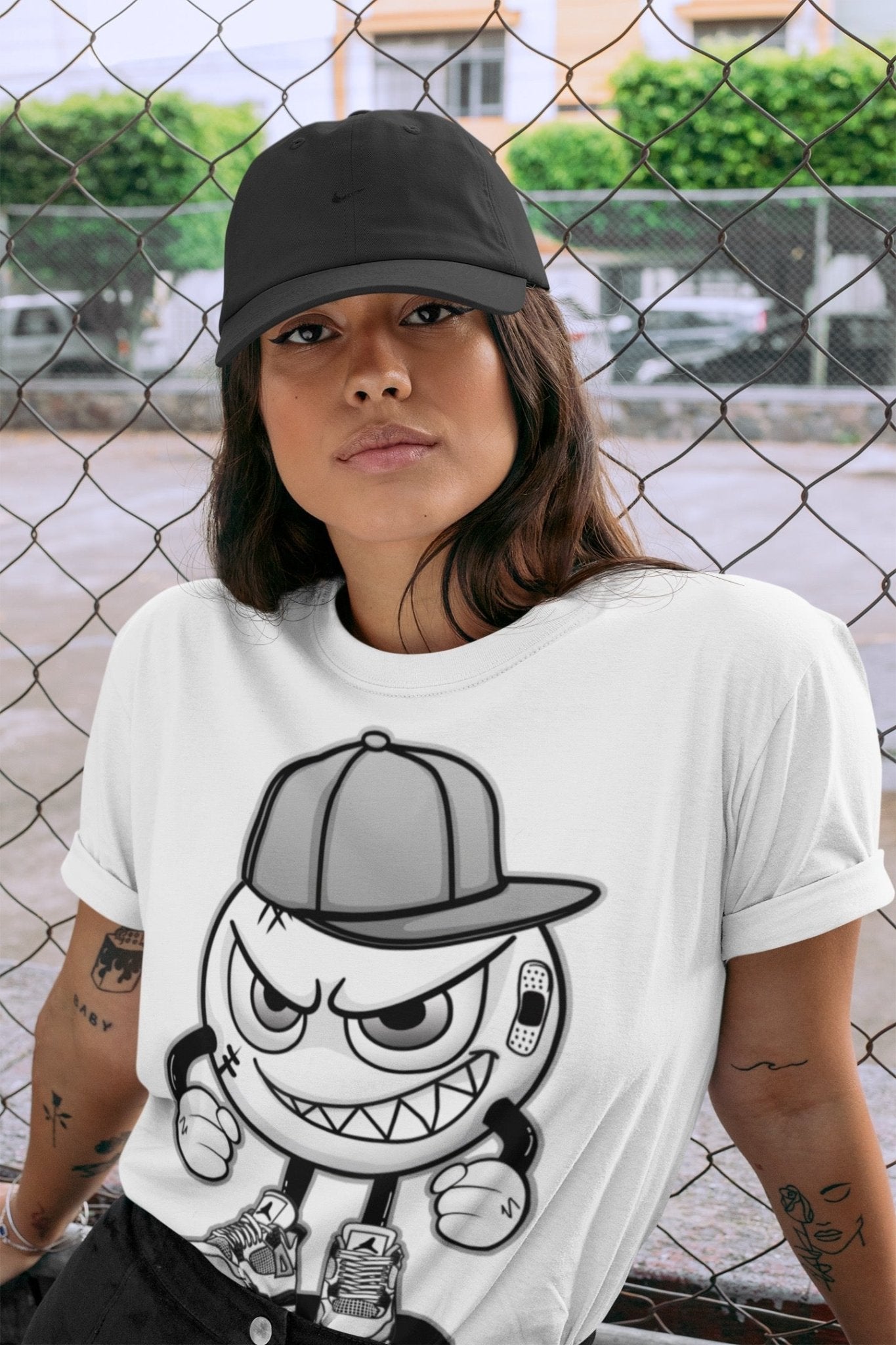 Jordan 4 Military Black Sneaker Match Tees Mischief Emoji Sneaker Tees Jordan 4 Military Black Sneaker Release Tees Unisex Shirts