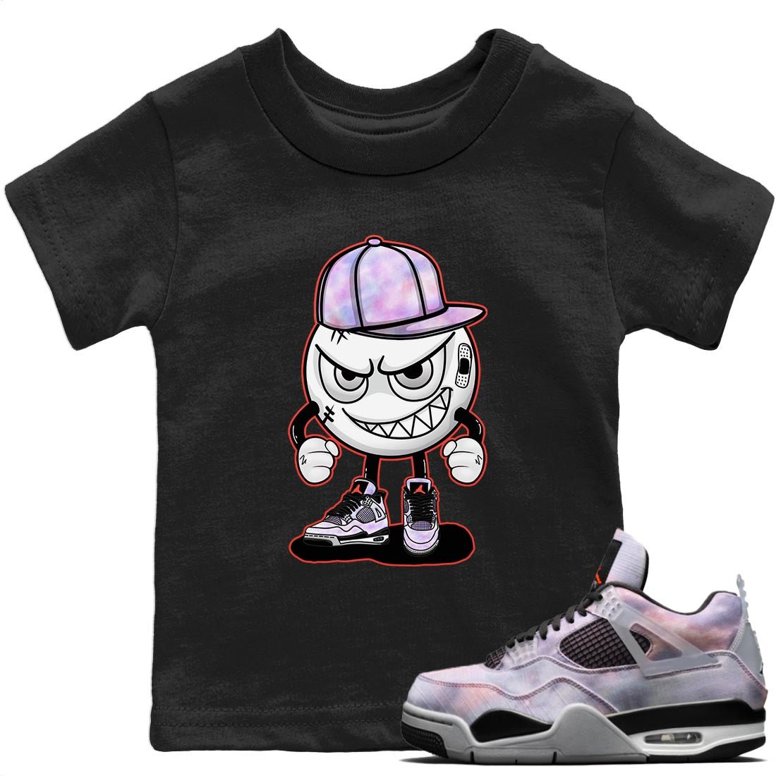 Jordan 4 Zen Master Sneaker Match Tees Mischief Emoji Sneaker Tees Jordan 4 Zen Master Sneaker Release Tees Kids Shirts