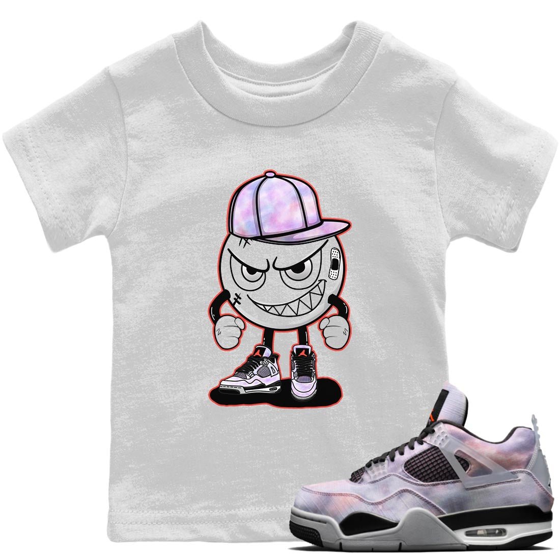 Jordan 4 Zen Master Sneaker Match Tees Mischief Emoji Sneaker Tees Jordan 4 Zen Master Sneaker Release Tees Kids Shirts