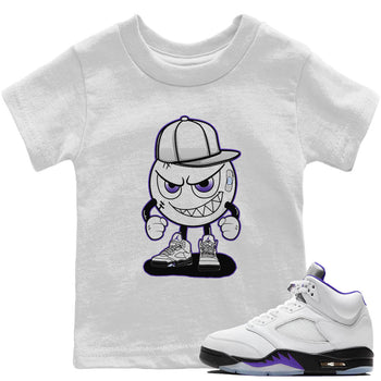 Jordan 5 Concord Sneaker Match Tees Mischief Emoji Sneaker Tees Jordan 5 Concord Sneaker Release Tees Kids Shirts
