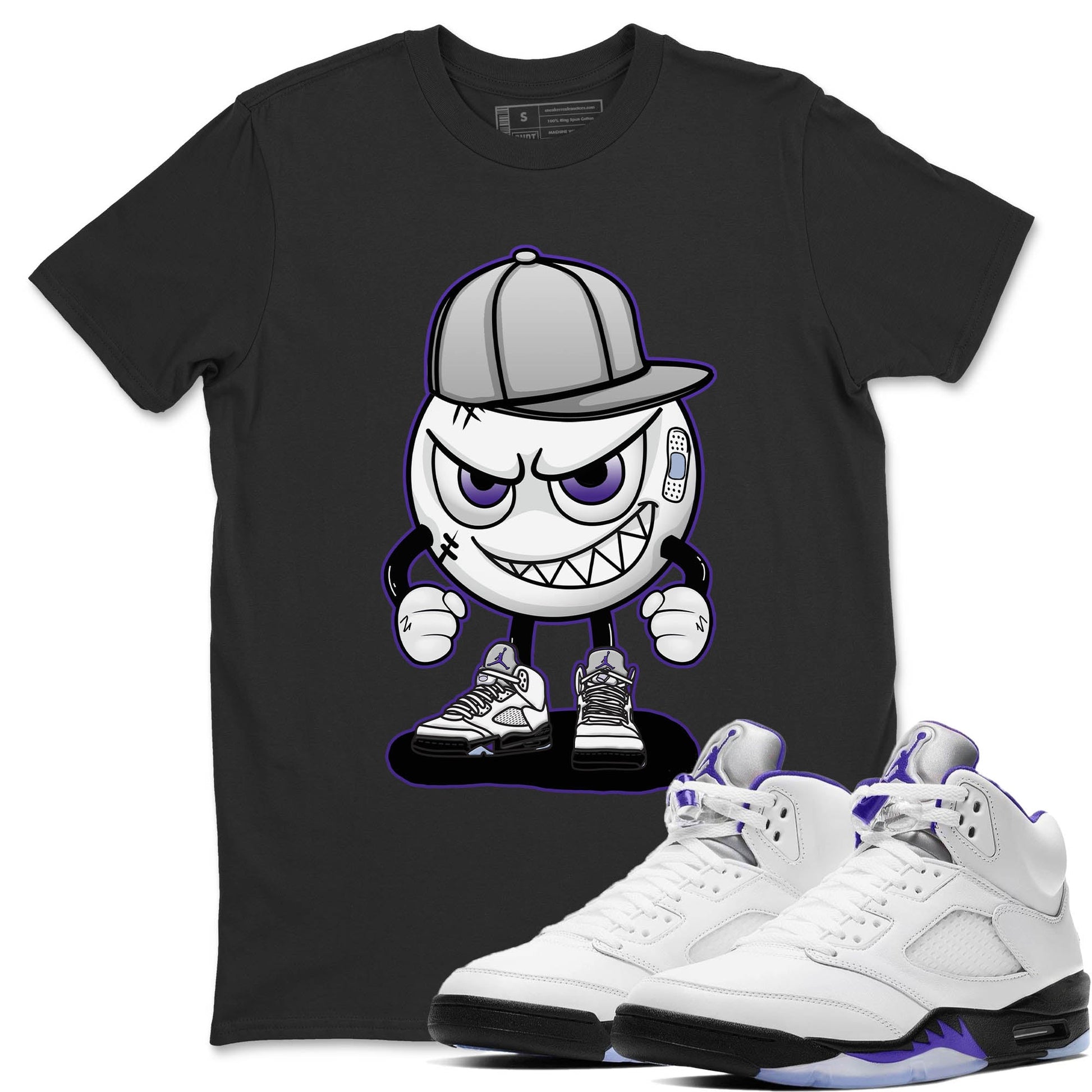 Jordan 5 Concord Sneaker Match Tees Mischief Emoji Sneaker Tees Jordan 5 Concord Sneaker Release Tees Unisex Shirts