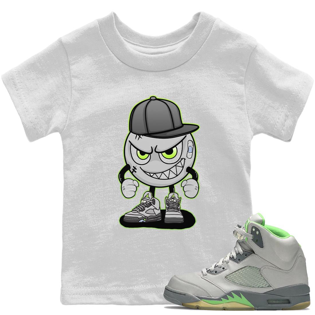 Jordan 5 Green Bean Sneaker Match Tees Mischief Emoji Sneaker Tees Jordan 5 Green Bean Sneaker Release Tees Kids Shirts