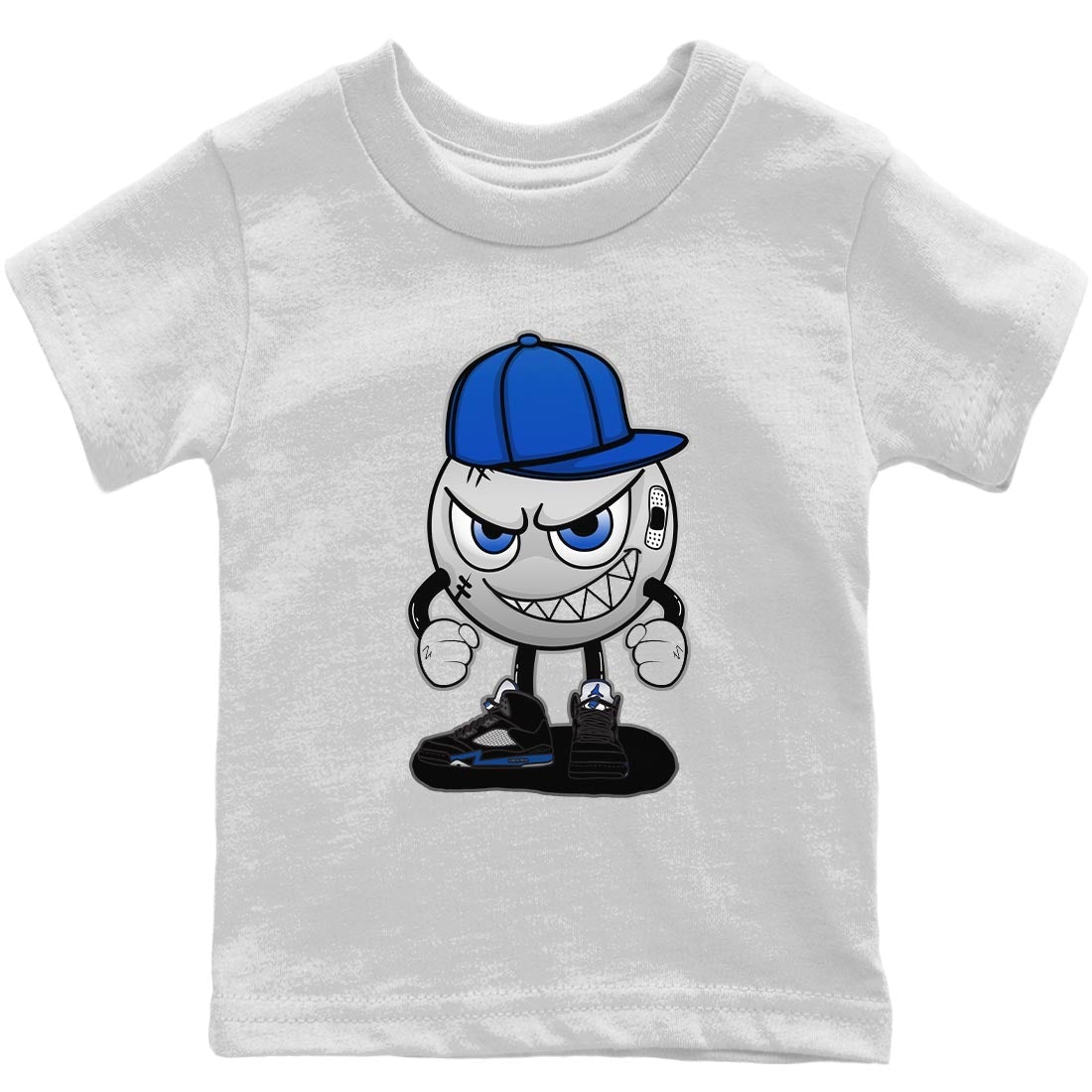 Jordan 5 Racer Blue Sneaker Match Tees Mischief Emoji Sneaker Tees Jordan 5 Racer Blue Sneaker Release Tees Kids Shirts