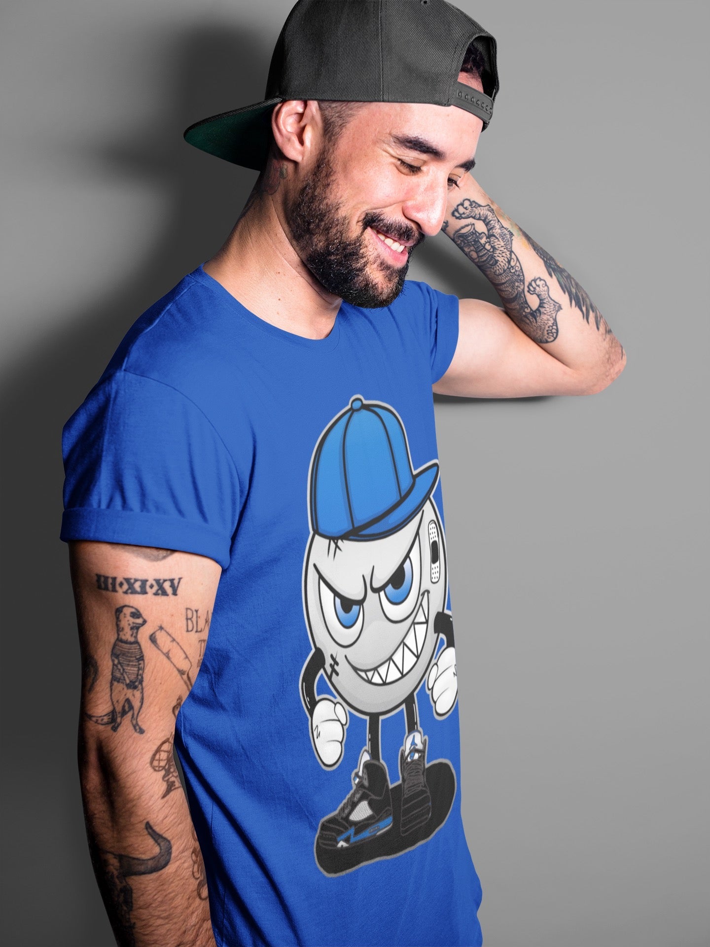 Jordan 5 Racer Blue Sneaker Match Tees Mischief Emoji Sneaker Tees Jordan 5 Racer Blue Sneaker Release Tees Unisex Shirts