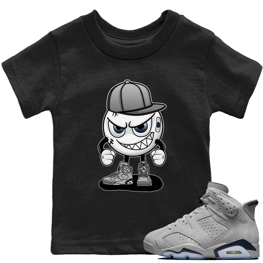 Jordan 6 Georgetown Sneaker Match Tees Mischief Emoji Sneaker Tees Jordan 6 Georgetown Sneaker Release Tees Kids Shirts