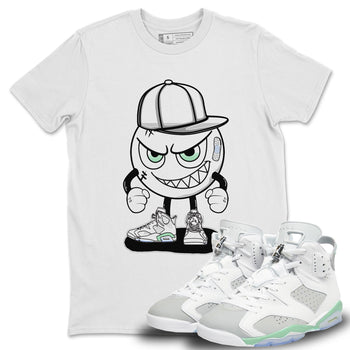 Jordan 6 Mint Foam Sneaker Match Tees Mischief Emoji Sneaker Tees Jordan 6 Mint Foam Sneaker Release Tees Unisex Shirts