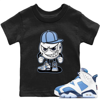 Jordan 6 UNC Sneaker Match Tees Mischief Emoji Sneaker Tees Jordan 6 UNC Sneaker Release Tees Kids Shirts