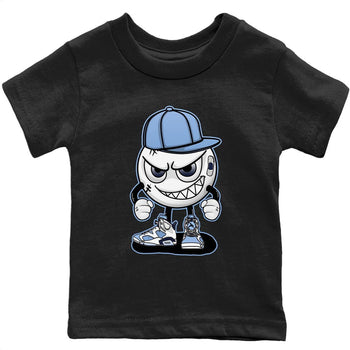 Jordan 6 UNC Sneaker Match Tees Mischief Emoji Sneaker Tees Jordan 6 UNC Sneaker Release Tees Kids Shirts