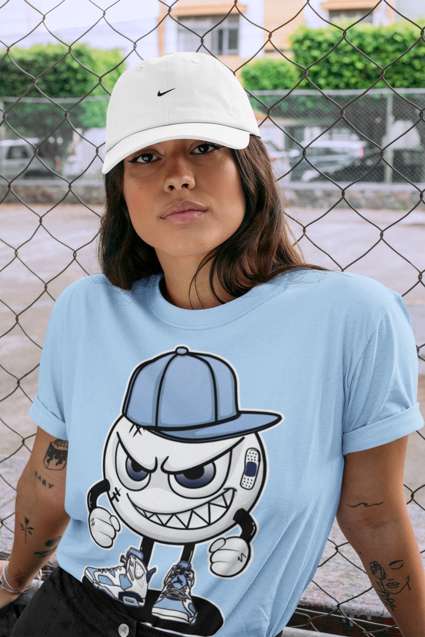 Jordan 6 UNC Sneaker Match Tees Mischief Emoji Sneaker Tees Jordan 6 UNC Sneaker Release Tees Unisex Shirts