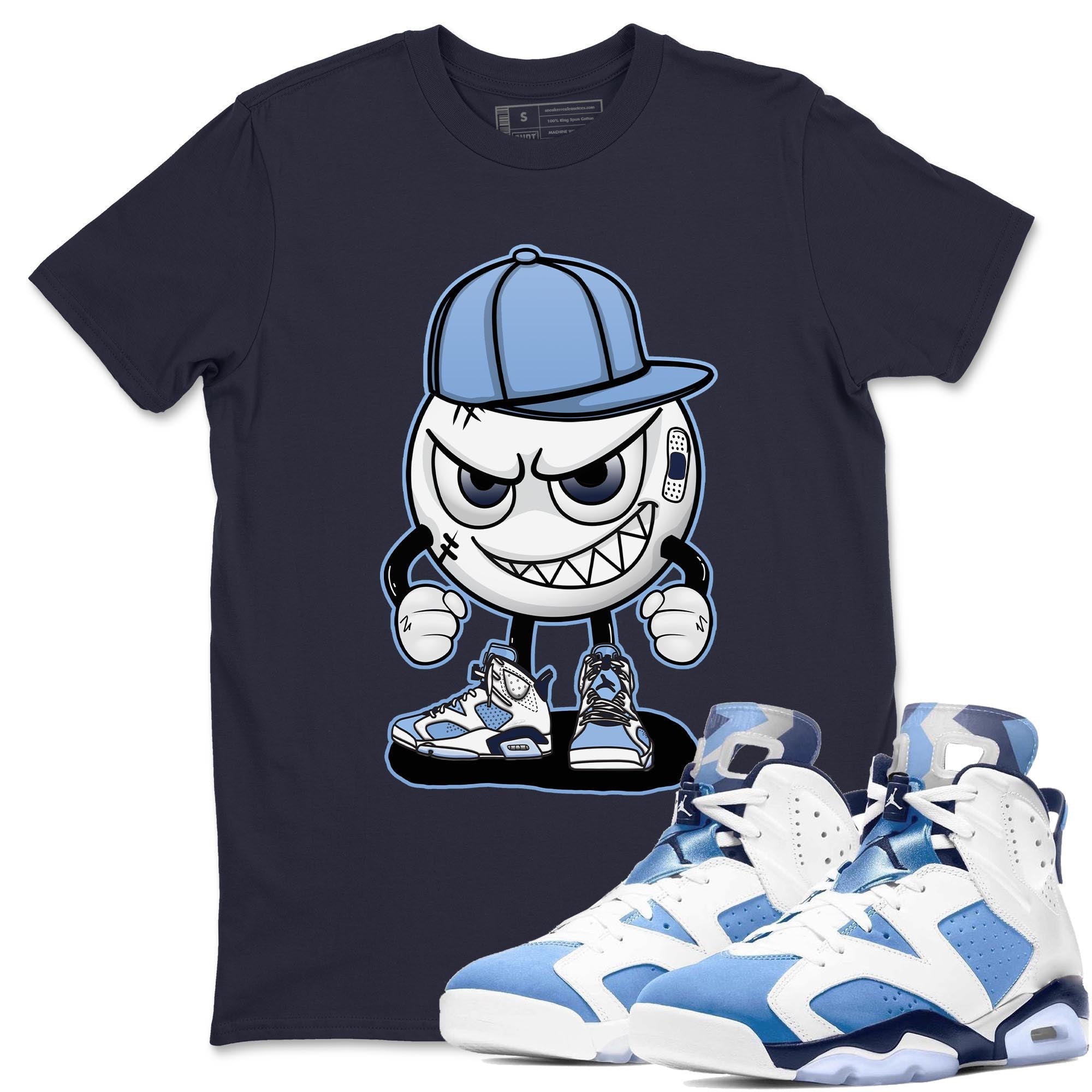 Jordan 6 UNC Sneaker Match Tees Mischief Emoji Sneaker Tees Jordan 6 UNC Sneaker Release Tees Unisex Shirts
