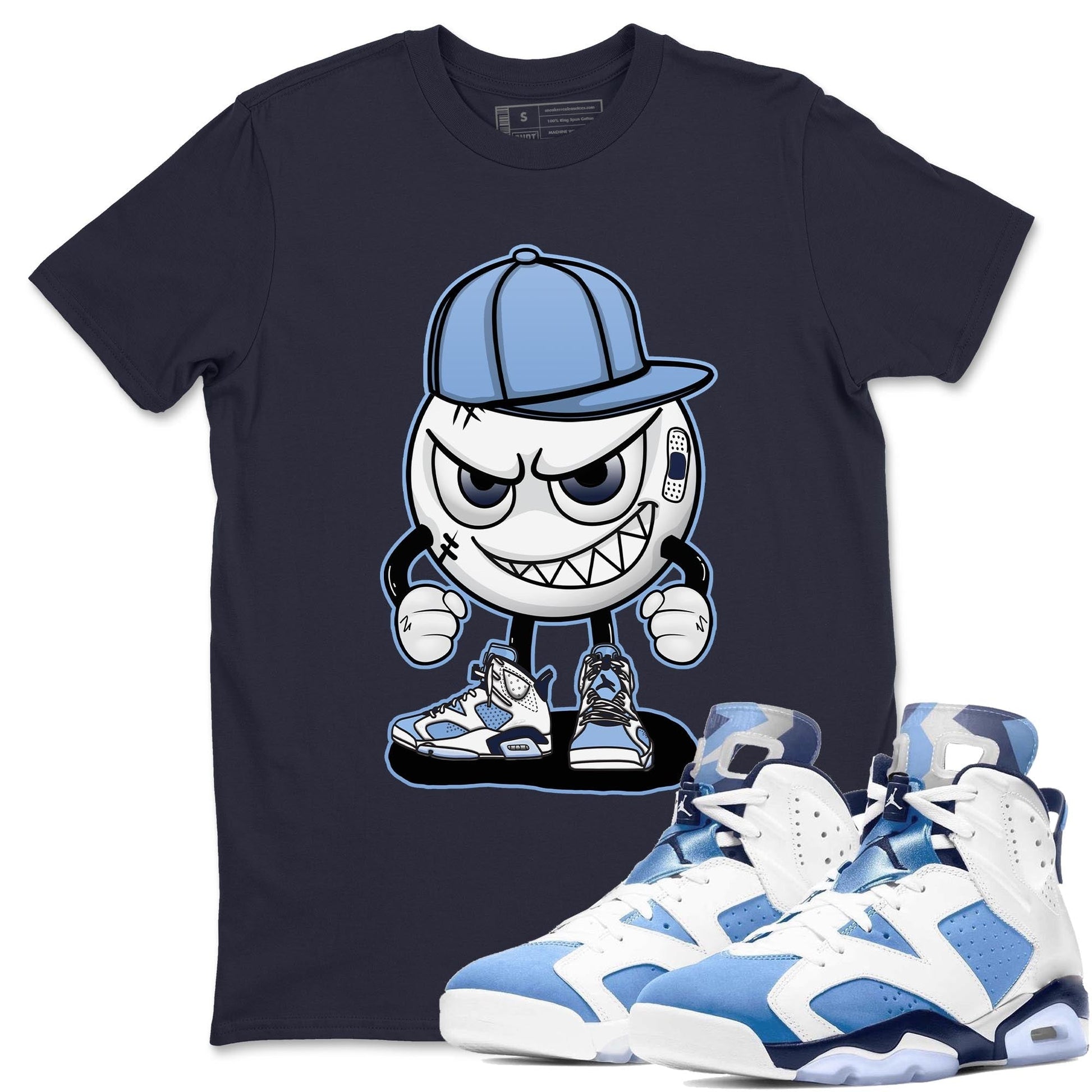 Jordan 6 UNC Sneaker Match Tees Mischief Emoji Sneaker Tees Jordan 6 UNC Sneaker Release Tees Unisex Shirts
