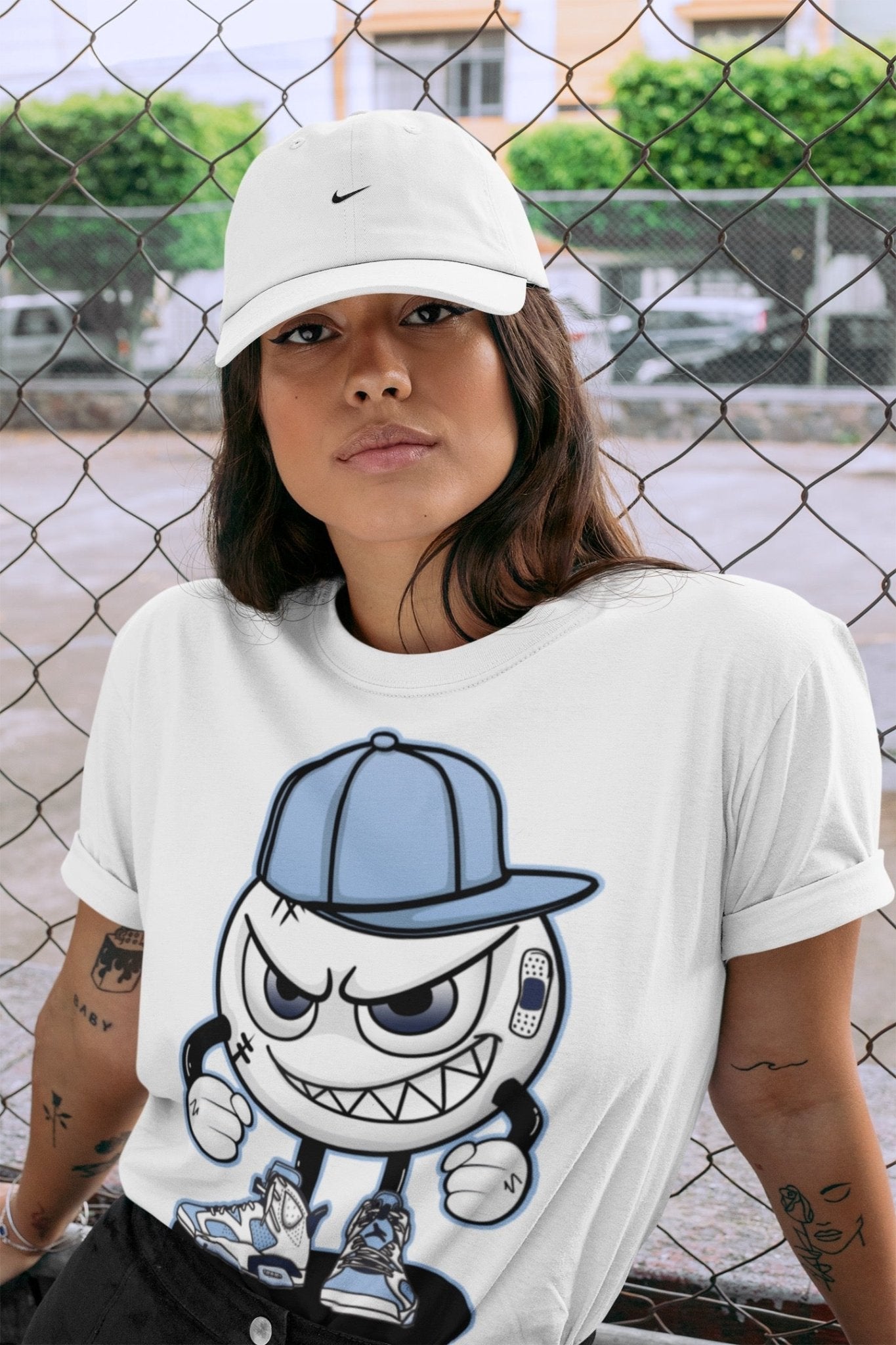 Jordan 6 UNC Sneaker Match Tees Mischief Emoji Sneaker Tees Jordan 6 UNC Sneaker Release Tees Unisex Shirts