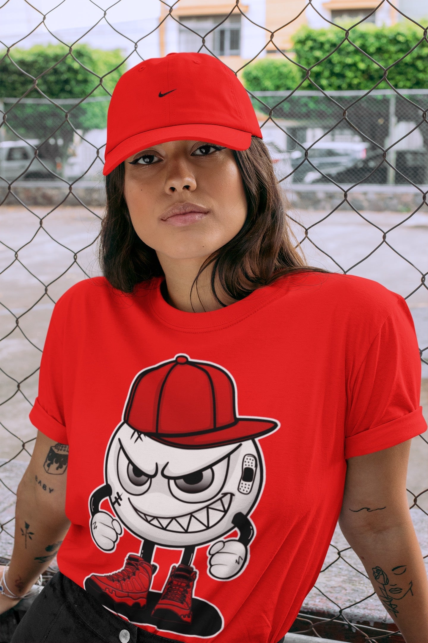 Jordan 9 Chile Red Sneaker Match Tees Mischief Emoji Sneaker Tees Jordan 9 Chile Red Sneaker Release Tees Unisex Shirts