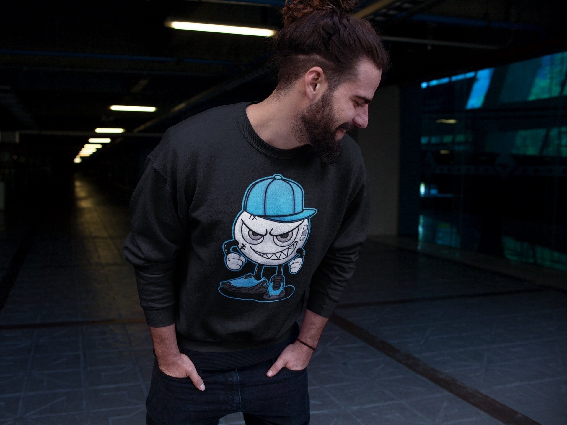 Yeezy 700 Bright Cyan Sneaker Match Tees Mischief Emoji Sneaker Tees Yeezy 700 Bright Cyan Sneaker Release Tees Unisex Shirts