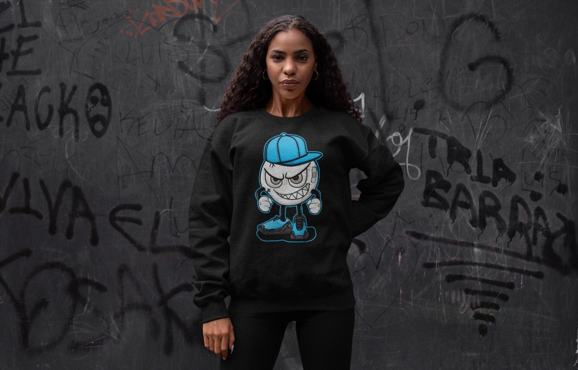 Yeezy 700 Bright Cyan Sneaker Match Tees Mischief Emoji Sneaker Tees Yeezy 700 Bright Cyan Sneaker Release Tees Unisex Shirts