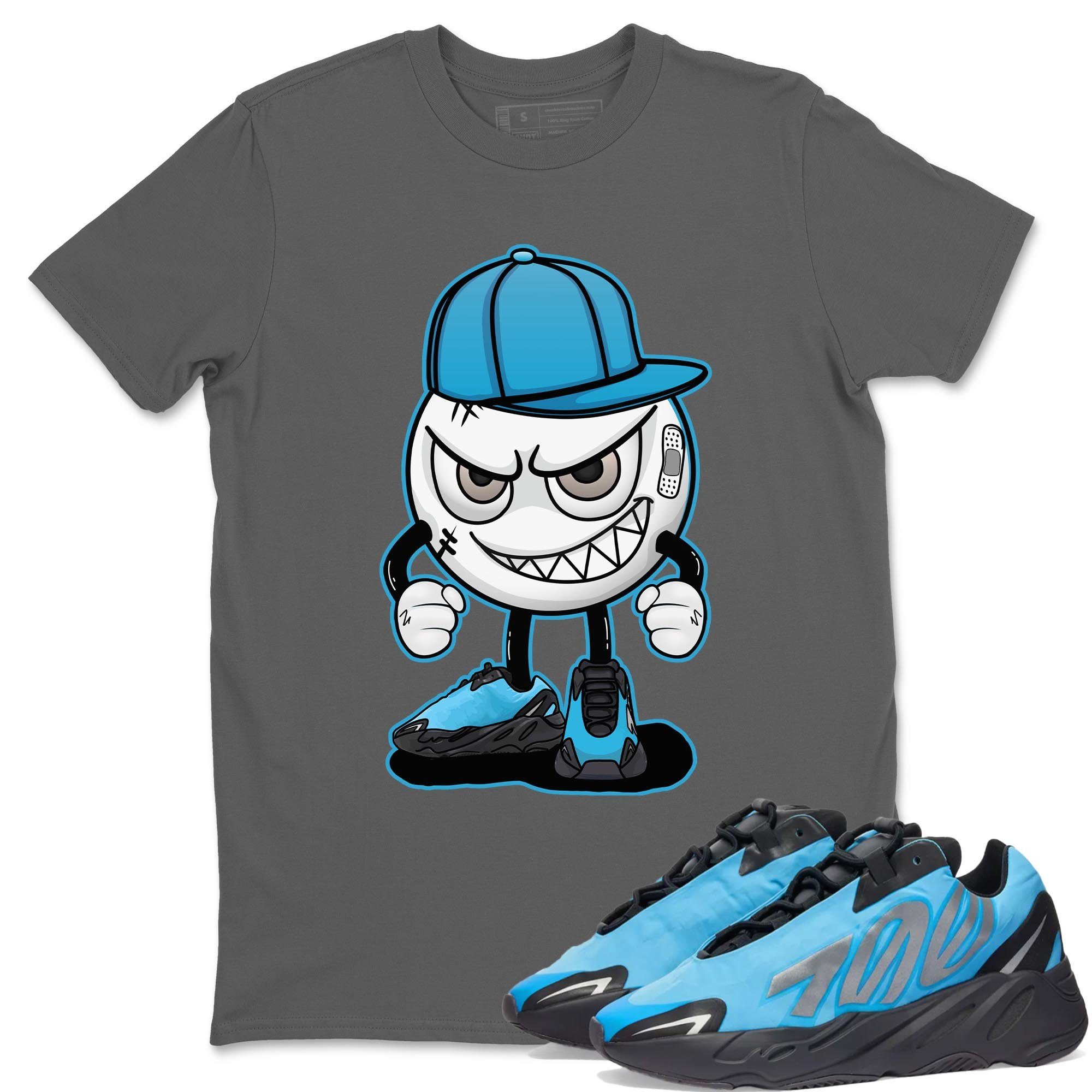 Yeezy 700 Bright Cyan Sneaker Match Tees Mischief Emoji Sneaker Tees Yeezy 700 Bright Cyan Sneaker Release Tees Unisex Shirts