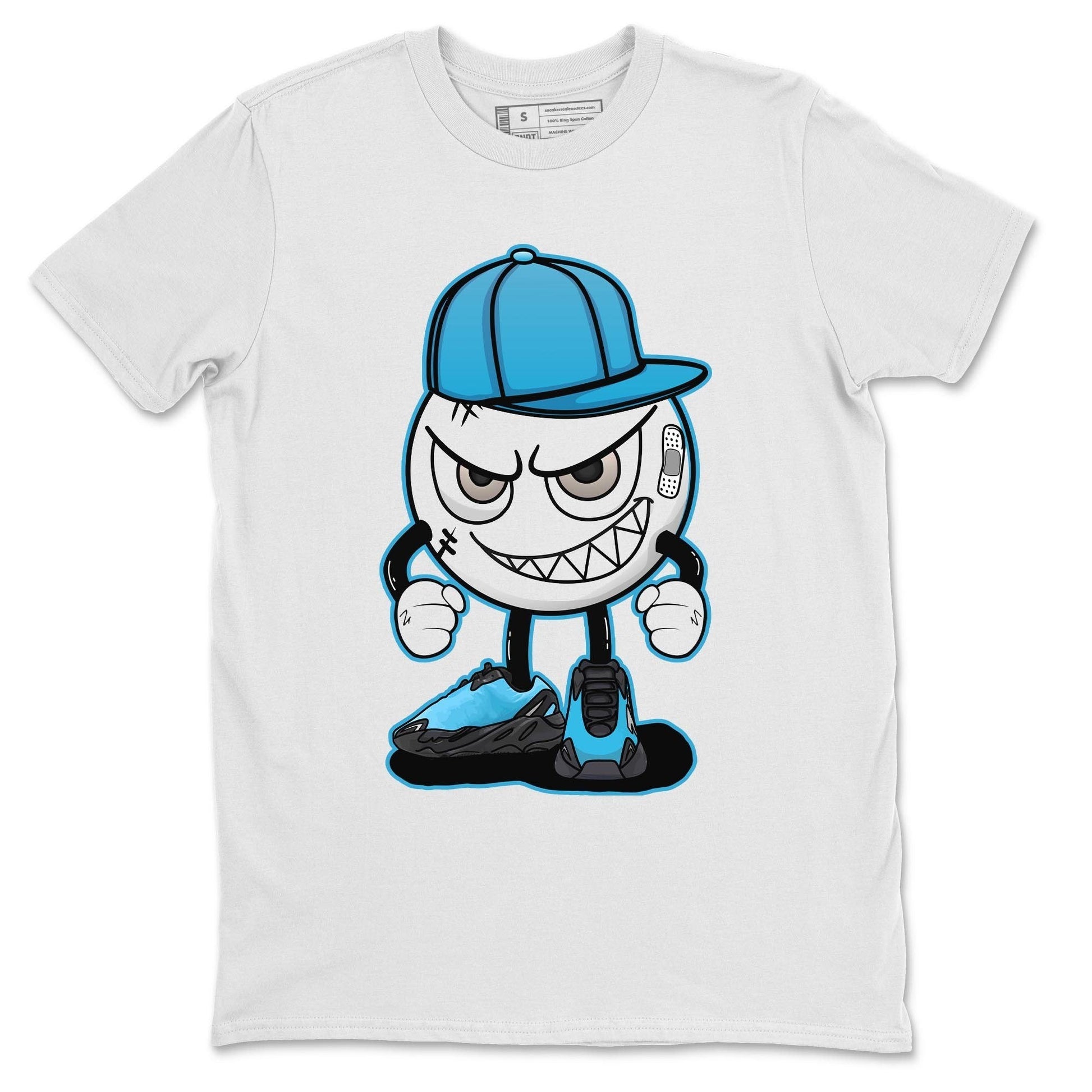 Yeezy 700 Bright Cyan Sneaker Match Tees Mischief Emoji Sneaker Tees Yeezy 700 Bright Cyan Sneaker Release Tees Unisex Shirts