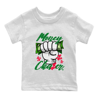 1s Lucky Green Sneaker Match Tees Money Chaser Sneaker Tees Air Jordan 1 Lucky Green Sneaker Release Tees Kids Shirts White 2