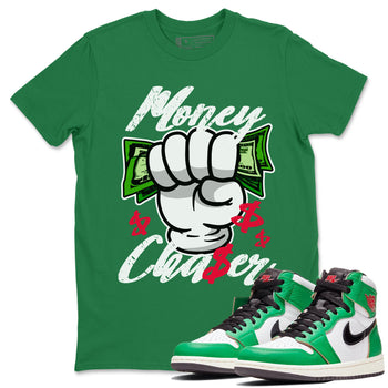 1s Lucky Green Sneaker Match Tees Money Chaser Sneaker Tees Air Jordan 1 Lucky Green Sneaker Release Tees Unisex Shirts Kelly Green 1
