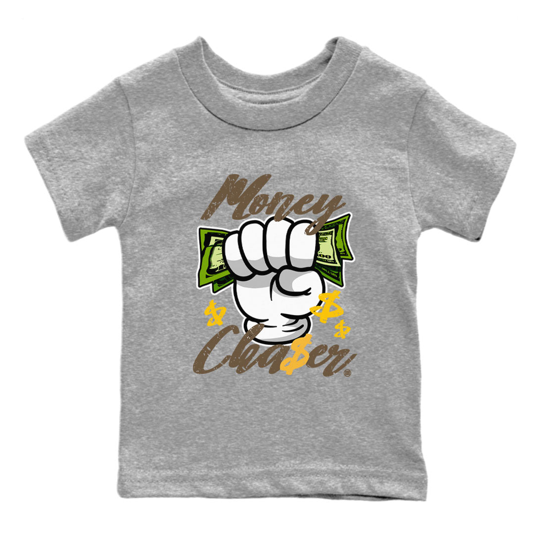 Air Jordan 1 Retro High OG Palomino shirt to match jordans Money Chaser sneaker tees Air Jordan 1 Palomino SNRT Sneaker Release Tees Baby Toddler Heather Grey 2 T-Shirt