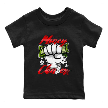 Air Jordan 1 Satin Bred Sneaker Match Tees Money Chaser Sneaker Tees Jordan 1 High OG Satin Bred Sneaker Release Tees Kids Shirts Black 2