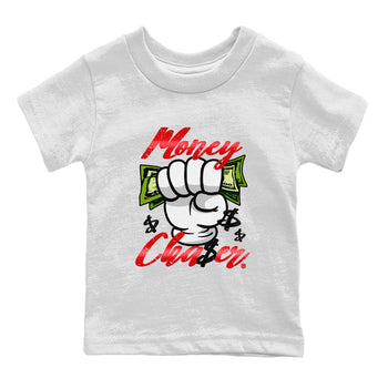 Air Jordan 1 Satin Bred Sneaker Match Tees Money Chaser Sneaker Tees Jordan 1 High OG Satin Bred Sneaker Release Tees Kids Shirts White 2