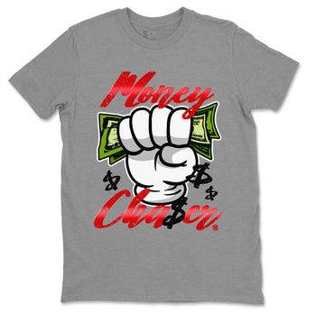 Air Jordan 1 Satin Bred Sneaker Match Tees Money Chaser Sneaker Tees Jordan 1 High OG Satin Bred Sneaker Release Tees Unisex Shirts Heather Grey 2