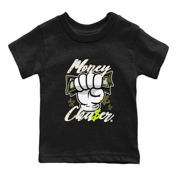 Jordan 1 Low x Travis Scott Golf Olive shirt to match jordans Money Chaser sneaker tees Air Jordan 1 Travis Scott Olive SNRT Sneaker Release Tees Baby Toddler Black 2 T-Shirt