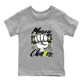 Jordan 1 Low x Travis Scott Golf Olive shirt to match jordans Money Chaser sneaker tees Air Jordan 1 Travis Scott Olive SNRT Sneaker Release Tees Baby Toddler Heather Grey 2 T-Shirt