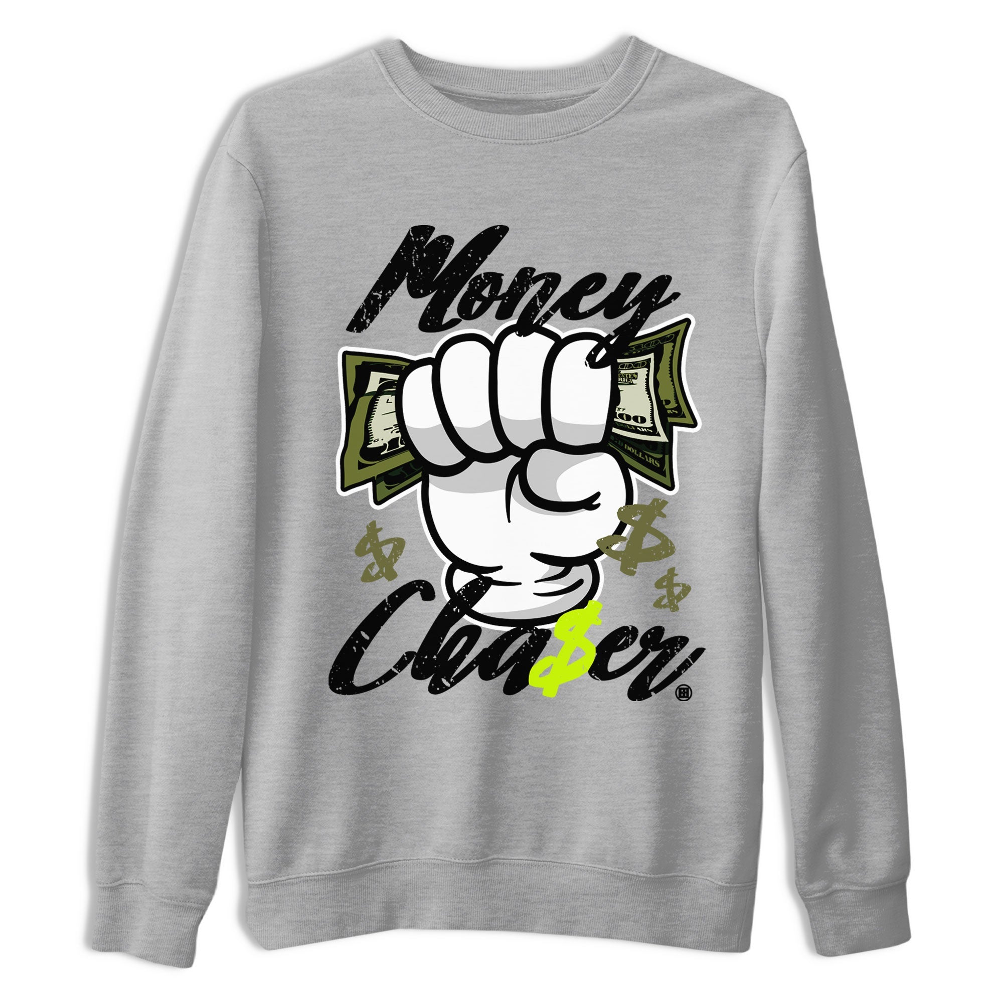 Jordan 1 Low x Travis Scott Golf Olive shirt to match jordans Money Chaser sneaker tees Air Jordan 1 Travis Scott Olive SNRT Sneaker Release Tees Unisex Heather Grey 2 T-Shirt