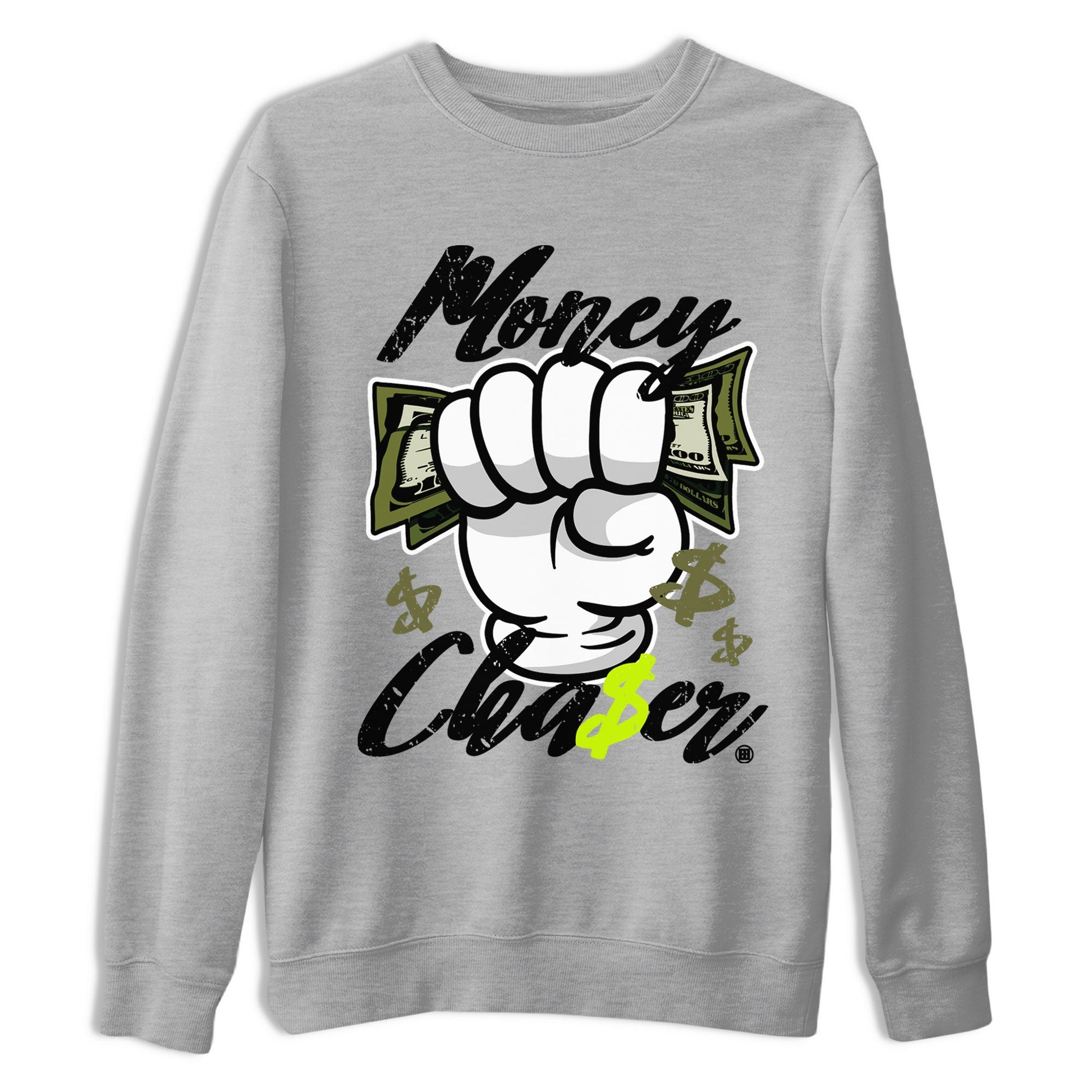 Jordan 1 Low x Travis Scott Golf Olive shirt to match jordans Money Chaser sneaker tees Air Jordan 1 Travis Scott Olive SNRT Sneaker Release Tees Unisex Heather Grey 2 T-Shirt