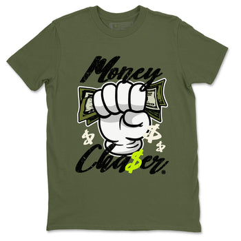 Jordan 1 Low x Travis Scott Golf Olive shirt to match jordans Money Chaser sneaker tees Air Jordan 1 Travis Scott Olive SNRT Sneaker Release Tees Unisex Military Green 2 T-Shirt
