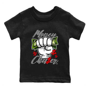Air Jordan 13 Wolf Grey Sneaker Match Tees Money Chaser Sneaker Tees 13 Wolf Grey Sneaker Release Tees Kids Shirts Black 2
