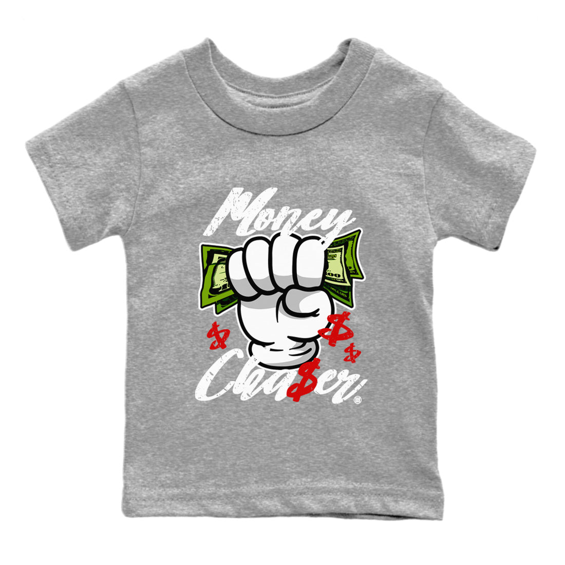Air Jordan 13 Wolf Grey Sneaker Match Tees Money Chaser Sneaker Tees 13 Wolf Grey Sneaker Release Tees Kids Shirts Heather Grey 2