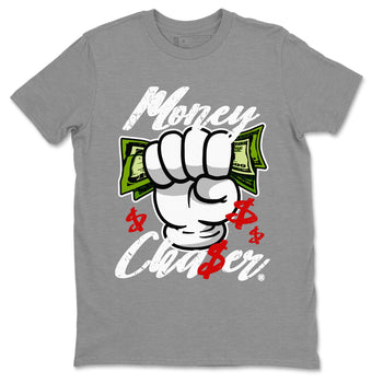 Air Jordan 13 Wolf Grey Sneaker Match Tees Money Chaser Sneaker Tees 13 Wolf Grey Sneaker Release Tees Unisex Shirts Heather Grey 2