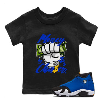 14 Laney Sneaker Match Tees Money Chaser Sneaker Tees Air Jordan 14 Laney Sneaker Release Tees Kids Shirts Black 1